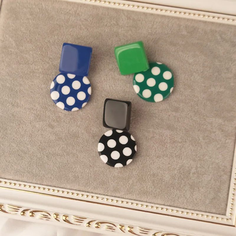 Guanlong Vintage New Fashion Resin Long Big Drop Earrings for Women Round Geometric Spot Acrylic Earring Party Gifts Jewelry (3)