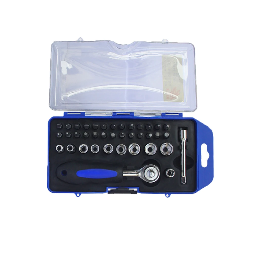 

HGhomeart 38pcs Socket Set Car Repair Tool Ratchet Set Torque Wrench Combination Bit A Set of Keys Chrome Vanadium