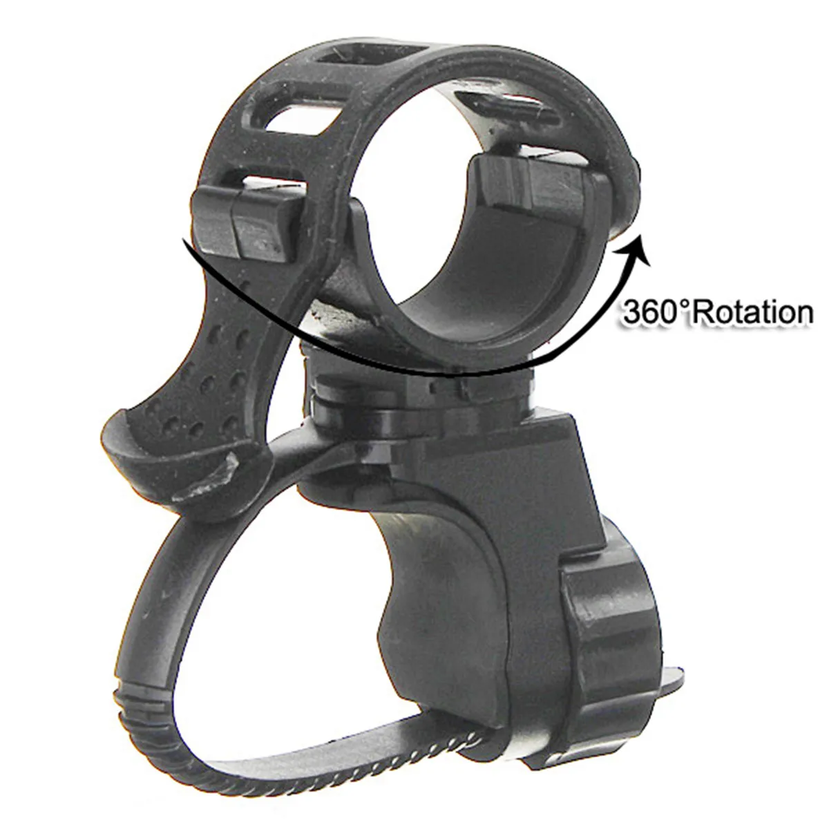 Black 360 Degree Bike Bicycle Flashlight Torch Mount Holder 1Pcs Clamp Clip Adjustable Light Lamp Holder Clip