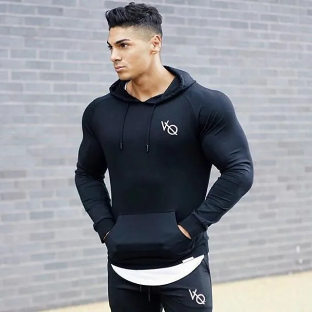 Men Gyms Fitness Cotton Hoodie Sweatshirts Male Autumn Fashion Casual