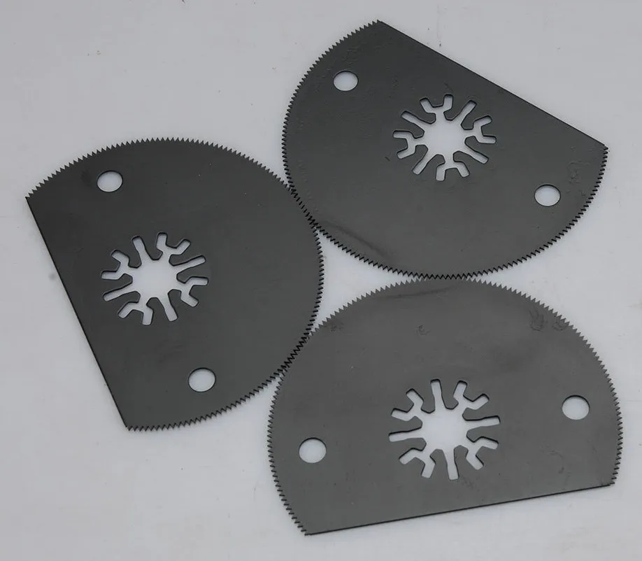 

3 PCS 80mm HSS half circle Oscillating Tool Saw Blades Accessories fit for Multimaster power tools as Fein, TCH,Dremel etc