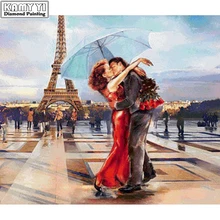 Полный квадратный алмаз 5D DIY Алмазная картина фото на заказ "в дождь" 3D вышивка крестиком Мозаика Декор