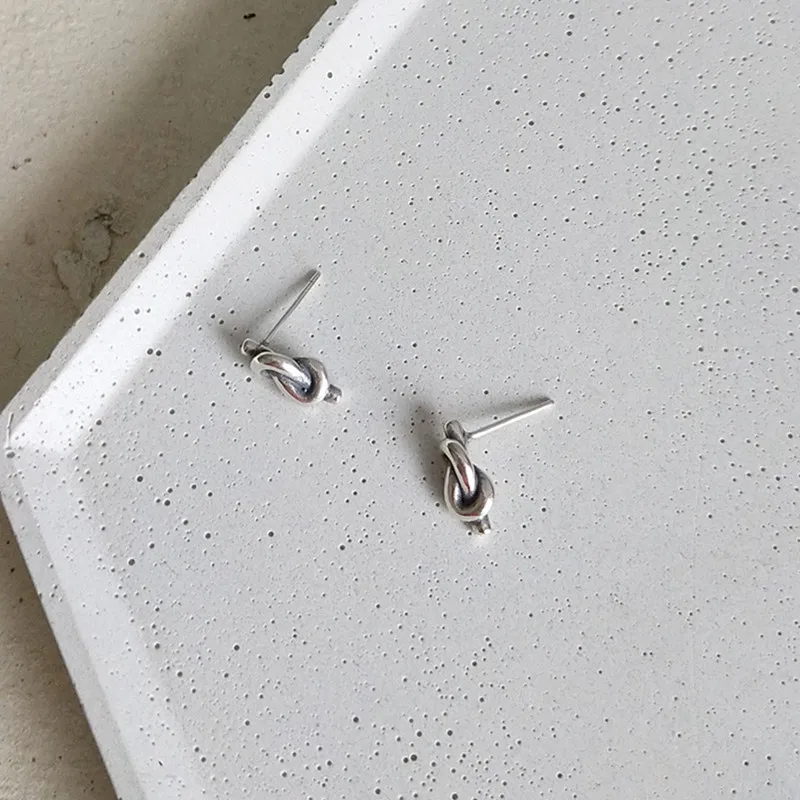 LBLS Stud Earrings For Women Genuine 925 Sterling Silver Earrings Fashion Trendy Femal Ladies Geometry Korean Fashion Earrings  (1)