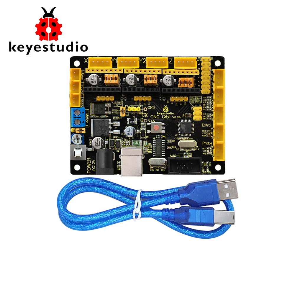 Новинка Keyestudio CNC GRBL V0.9 щит + USB кабель для Arduino CNC/лазерная гравировка|Аксессуары