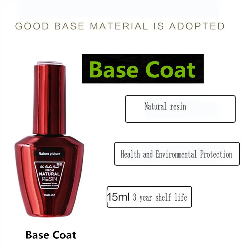 

Base Coat 15ml Reinforcement Gel Polish Nail UV Gel Clear Varnish Lacquer Primer Anastomosis Base Coat No Wipe Top Layer Sticky