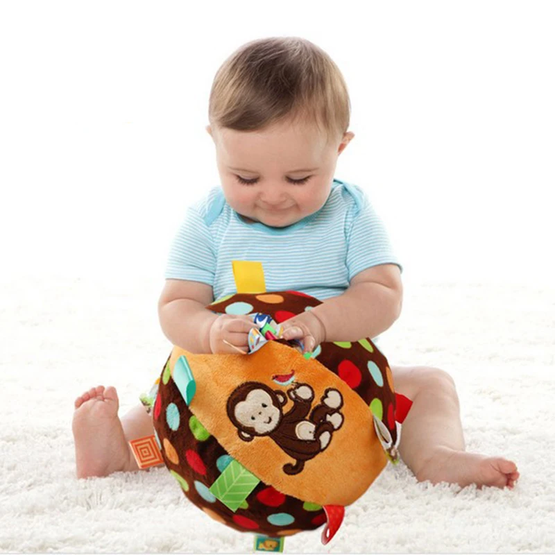 

0-24 month Cute Baby Bell Toy Cloth Ball Early Educational Developmental Soft Stuffed Plush Toys Bed Rattles Kids Birthday Gift