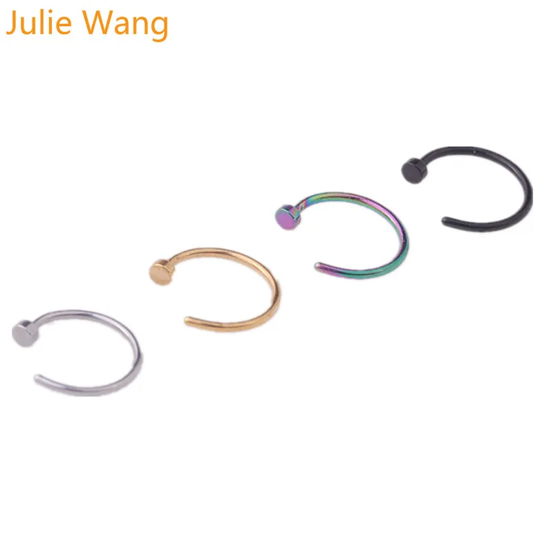 Поддельное кольцо для носа Julie Wang 5 цветов 1 шт. титановая сталь перегородки