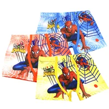 5 шт./лот, новые детские трусики, трусы-боксеры для мальчиков, детские трусы-боксеры с 3D принтом, нижнее белье с рисунком Человека-паука