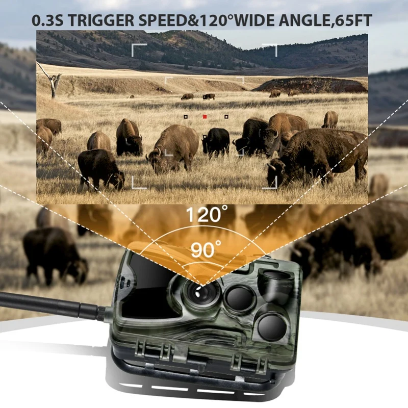 Hc-801Lte 4G охотничья камера 16Mp Trail камера Ip65 фото ловушки 0,3 S Дикая камера с литиевой батареей 5000Mah
