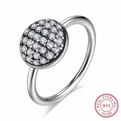 Аутентичные 100% 925 пробы Серебряный Ослепительная капли, ясно CZ кольца Для женщин Мода Серебряные ювелирные изделия S925 PA7602