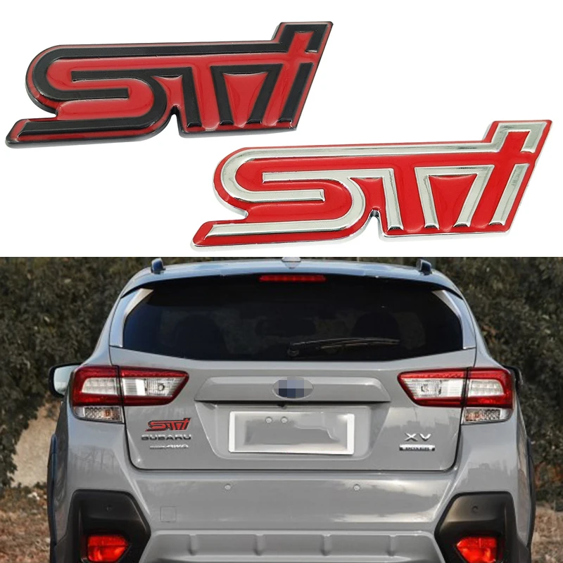 

3D Excellent Smooth Glossy Metal STI Emblem Badge Sticker for Subaru XV Legacy Forester Impreza STI WRX Car-Styling Accessories