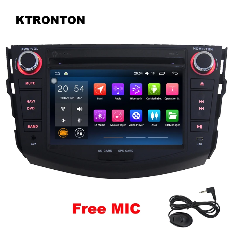 

4GB RAM 8-core Android 8.0 Car DVD Player for Toyota RAV4 RAV 4 2006-2012 Radio GPS Navigation WiFi DVR, Support OBD DAB+ 3G 4G