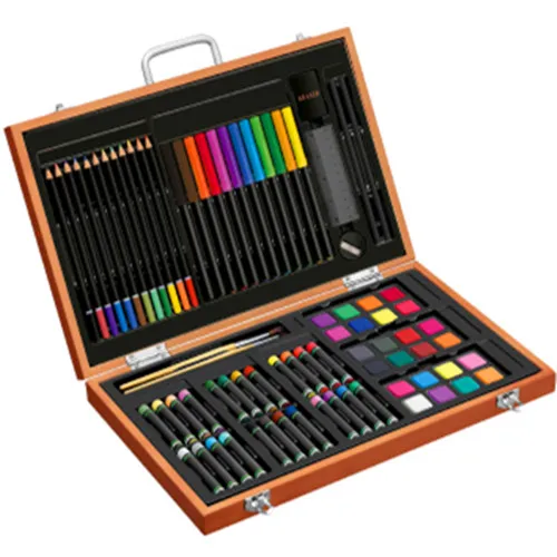 80pcs/set Drawing Set Includes Oil Pastel Sketch Pencils Color Cakes