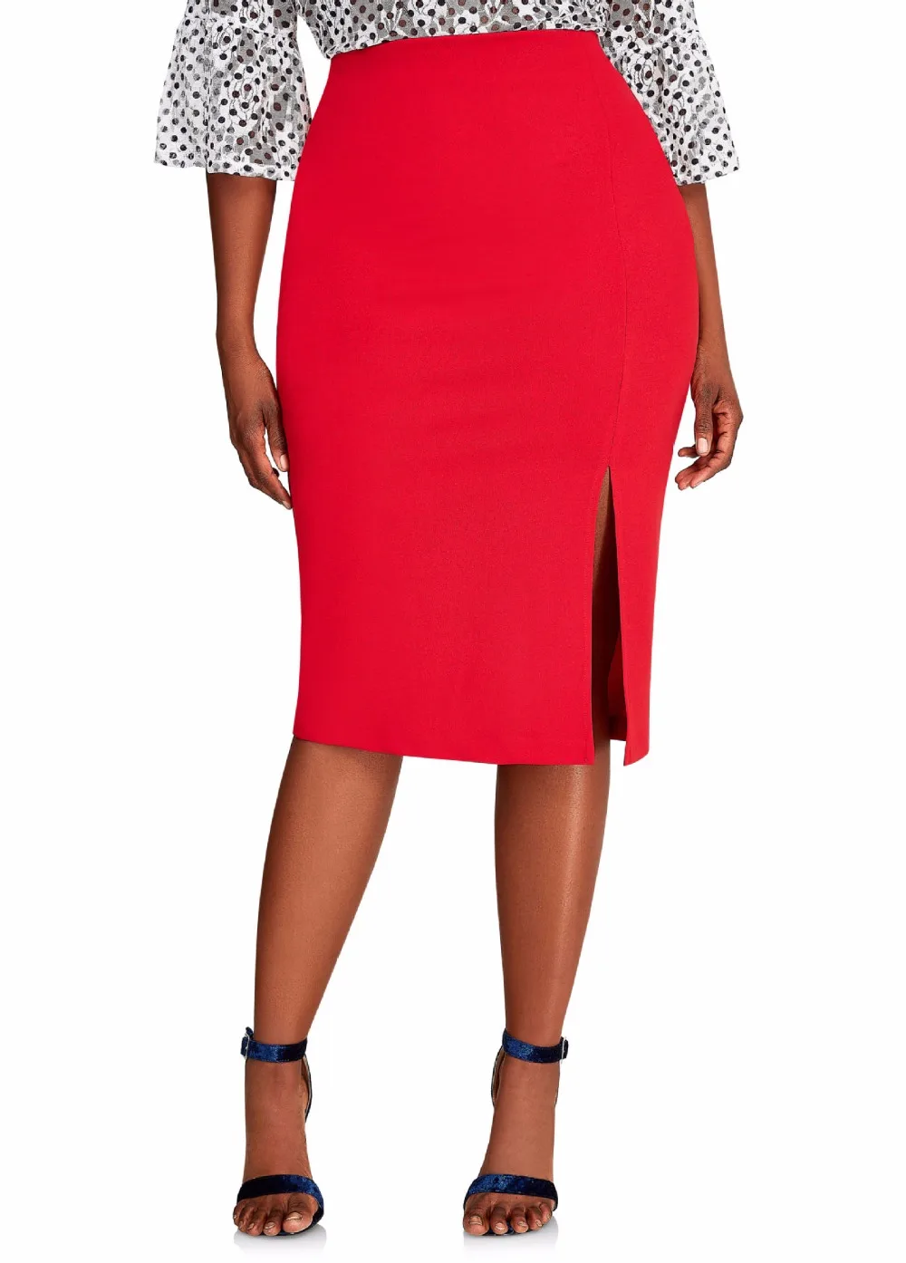 Fashion Stretch Slim Step Skirts Womens Pencil Skirt High Elastic 