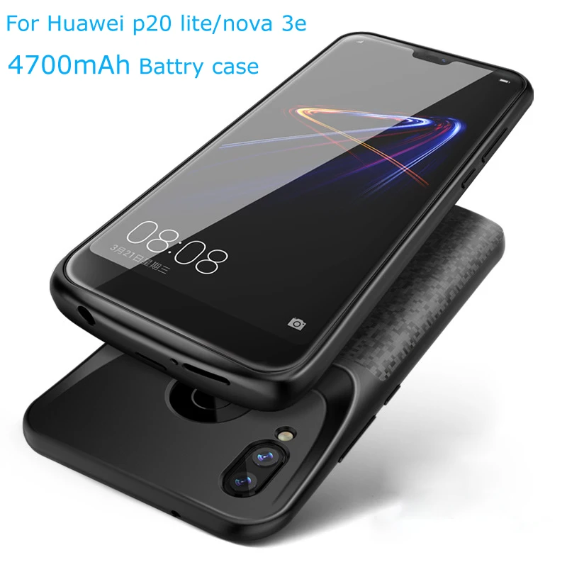 

4700mAh External Portable power bank For Huawei p20 lite battery charger case for huawei nova 3e charging case cover