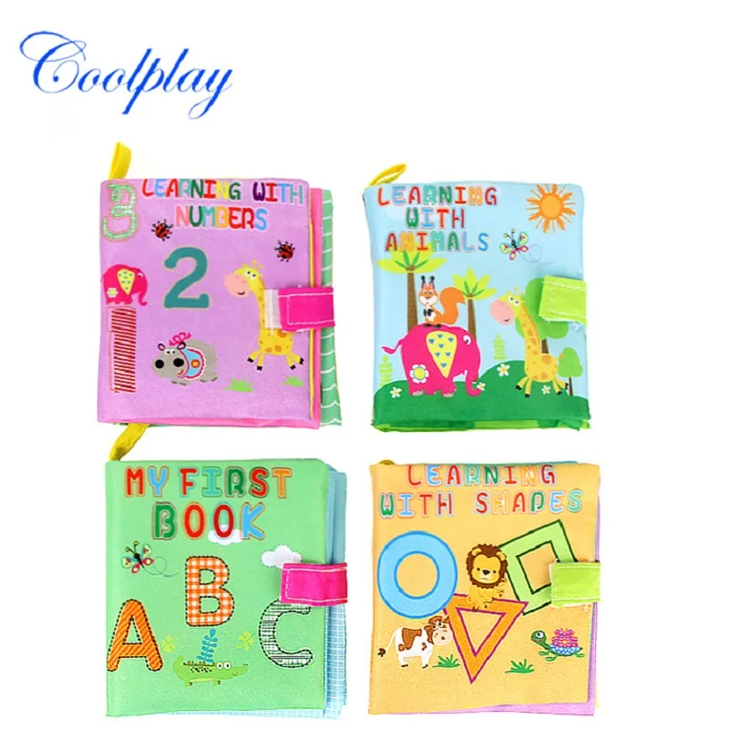 Coolplay 4 шт. Baby's First Non-Toxic Ткань Мягкая Книги Красочные Дети Предпочли | Игрушки и
