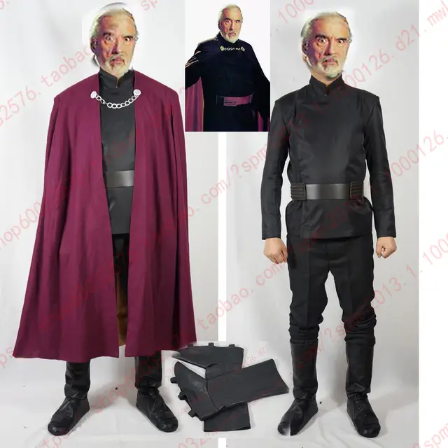 Us 632 20 Offstar Wars Attack Of The Clones Count Dooku Costume With Cape Halloween Wear New On Aliexpress - code geass school clothes with blue cape roblox