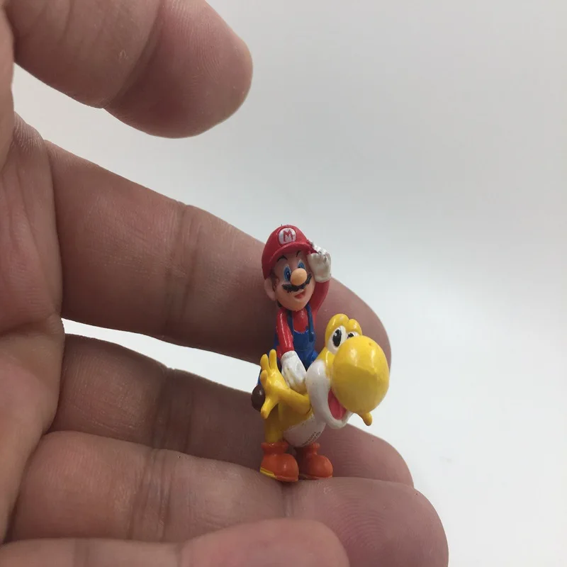 Original Tail cargo 4-5cm Super Mario Figures Toys Super Mario Bros Bowser Luigi Mario PVC Action Figure Model Dolls Toy