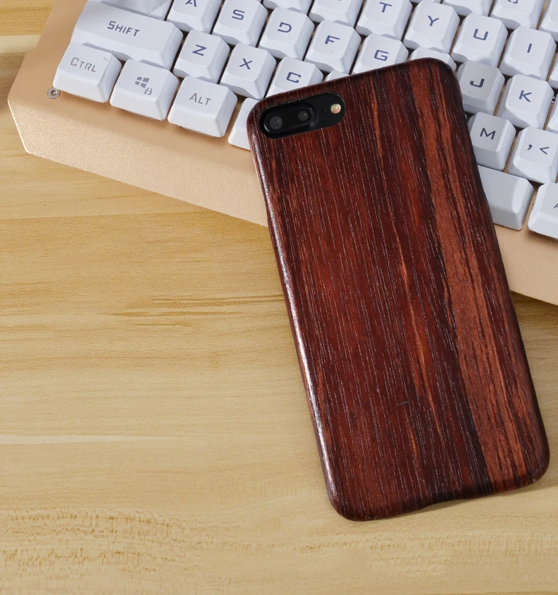 Чехол для Apple iPhone 8, Роскошный милый тонкий жесткий чехол из натурального дерева, противоударный чехол для телефона iPhone 7 8 Plus, задняя крышка, Капа