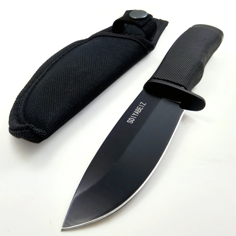 Фирменный прямой нож, нож с фиксированным лезвием, Походный нож, нож для выживания на открытом воздухе, универсальные карманные инструменты, EDC+ ABS оболочка SDIYABEIZ