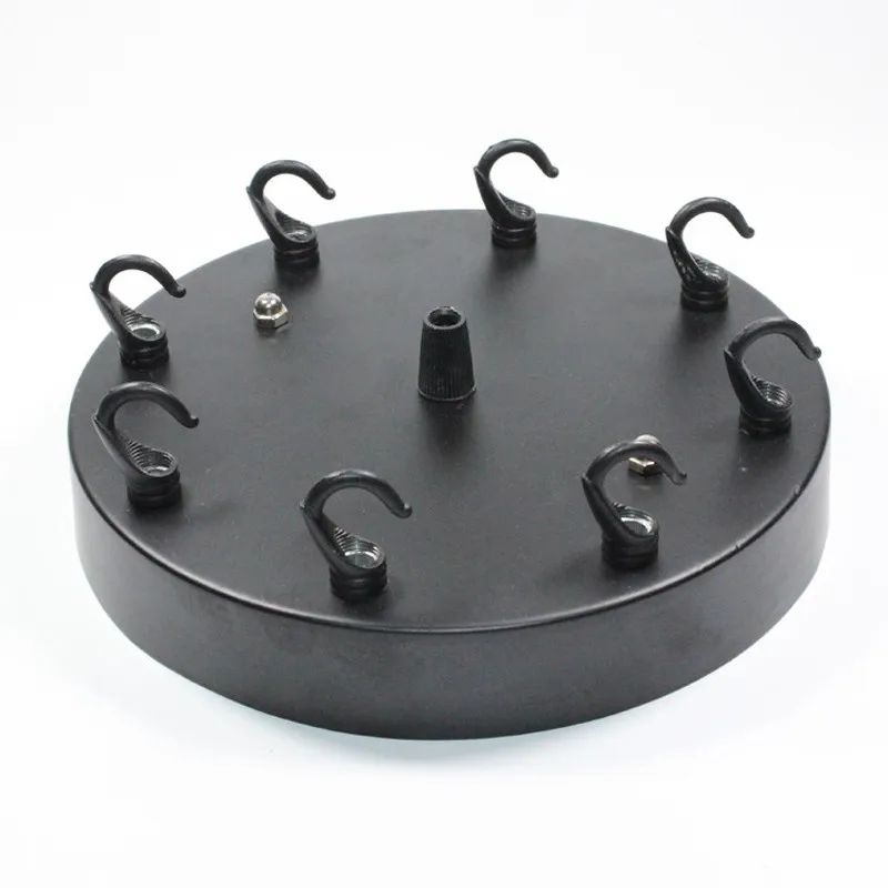 Black Diameter 8 10 12 15 18cm Pendant lamp Ceiling Plate lustres de teto Lighting Accessories For Rope Pendant Light11