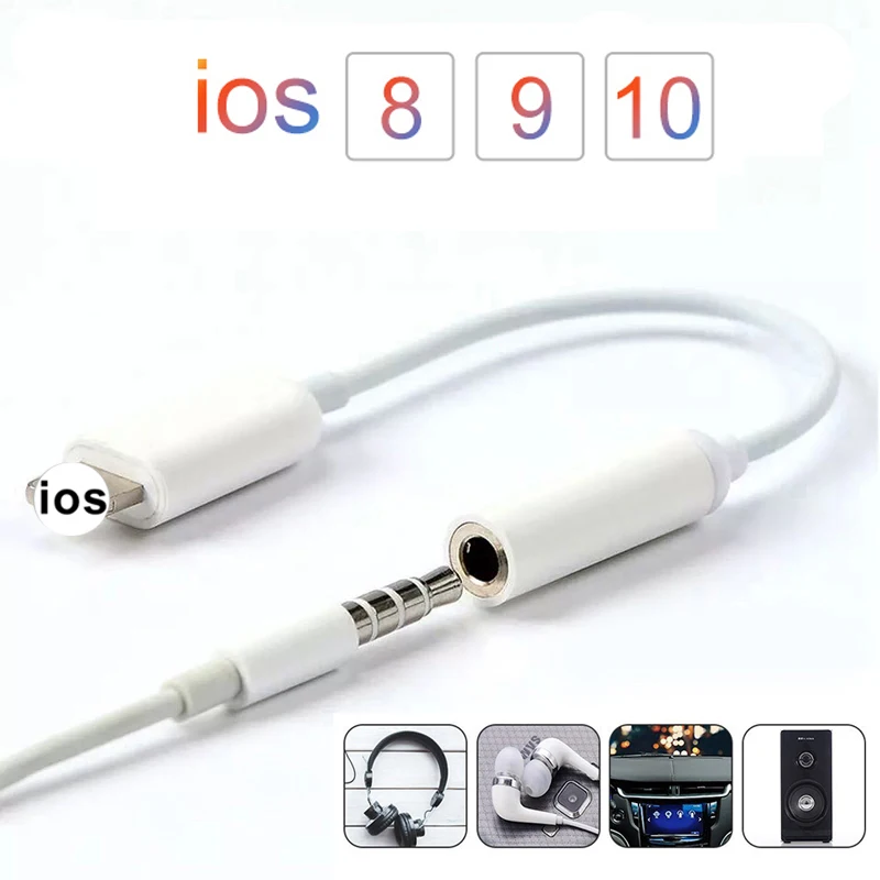 3.5mm Aux Audio Adapter Headphone Adapter for iPhone 7 8 Plus X XS MAX