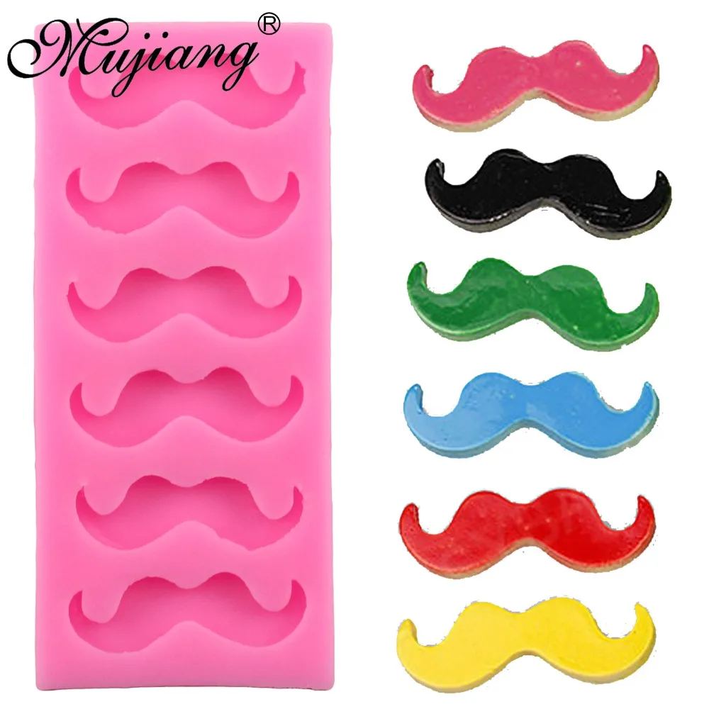 

Mujiang Small Mustache Silicone Molds Beard Cupcake Fondant Cake Decorating Tools Chocolate Candy Clay Moulds Baking Accessories