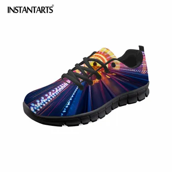

INSTANTARTS Radial Design Breathable Air Mesh Casual Men Shoes Fashion Lace Up Sneakers Teenagers Spring Summer Flat Shoes Male