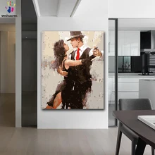 DIY картинки для раскраски по номерам с цветами Классический танец Танго картина Рисование Живопись по номерам в рамке дома