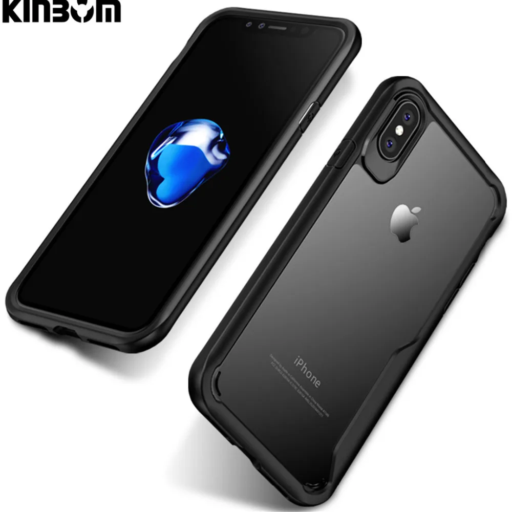 KINBOM для Iphone 6 6splus 7 8 plus X случае четырех углах падение защиты задняя крышка