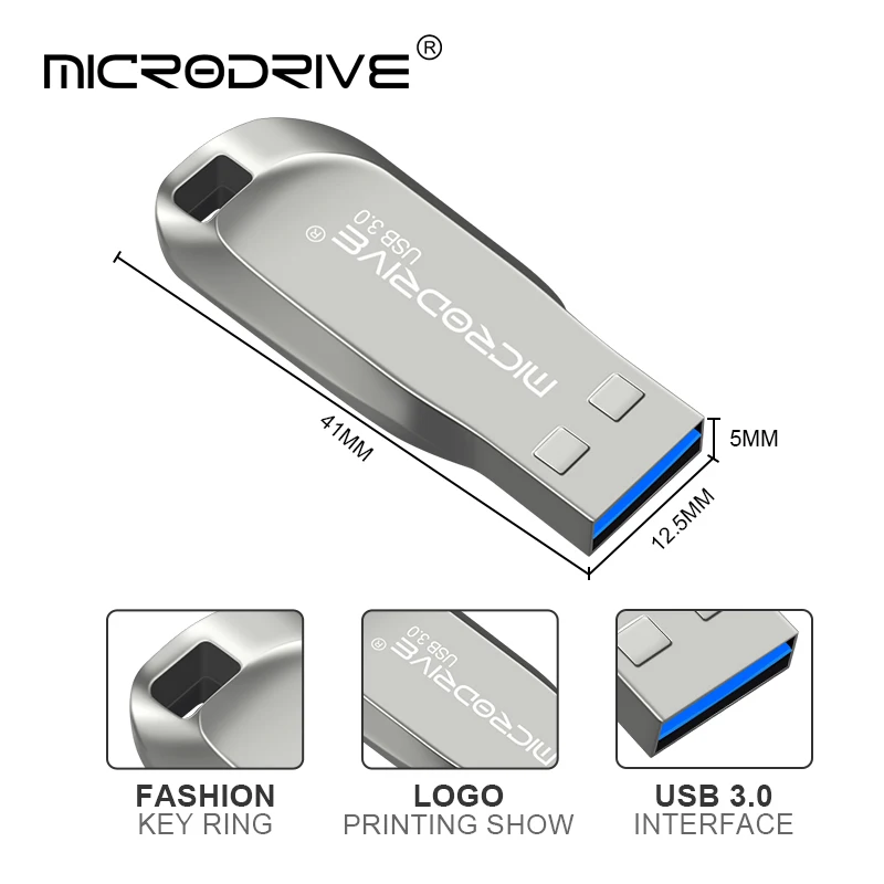Высокоскоростной металлический флеш накопитель USB 3 0 16 ГБ 32 64 128