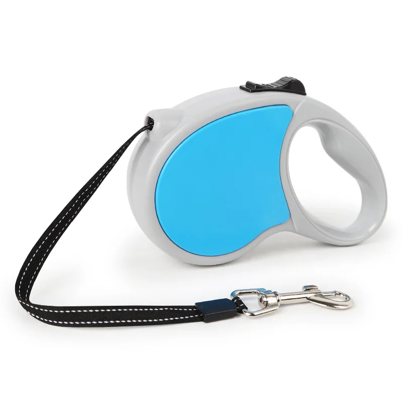 

New Retractable Dog Leash with One Button Break & Lock Reflective Nylon Ribbon Rope 10ft 16ft Pet Dog Leash for Walking Running