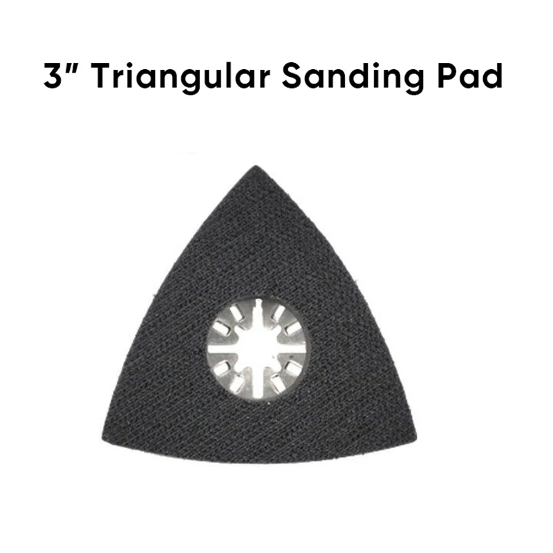 5pcs C-hole Triangular Sanding Base Pads Hook And Loop Attachment For Wood Brand New And High Quality