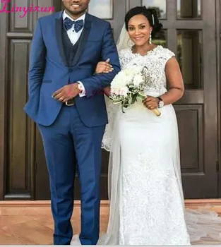 

Linyixun Custom Made New Arrival Groom Tuxedos Notch Lapel Men's Suit Champagne Groomsman/Prom Suits/Bespoke Bridegroom Wedding