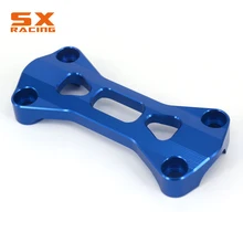 Мотоцикл с ЧПУ синий& Титан верхний на руле крепежные хомуты для YAMAHA WR250F 15 YZ250FX 15-16 YZ250F YZ450F 14-16