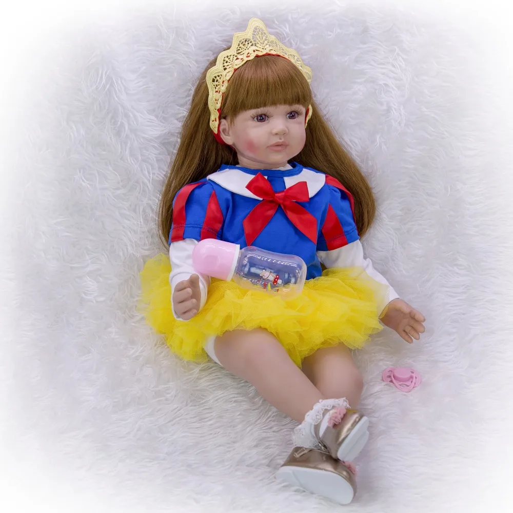 

Realistic 59 cm reborn dolls silicone Newborn Reborn Baby Dolls cotton body Bebe Reborn Babies Doll toy For Girls kids gift