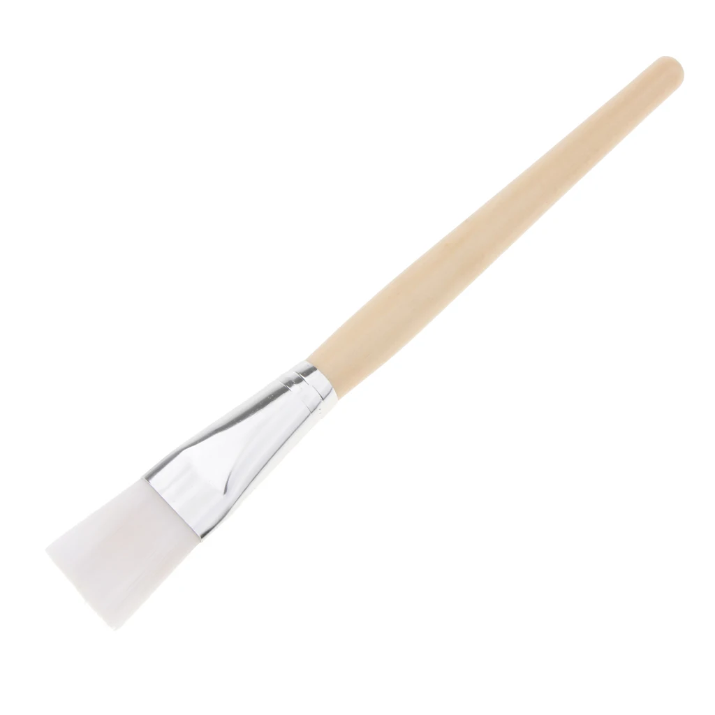 Facial Mask Brush - Soft Face Brush Mask Applicator For Applying Mask Eye Peel Serum or DIY Needs With Confortable Wooden Handle