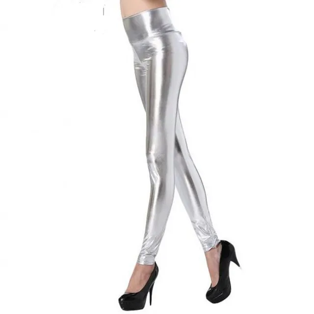 silver leather leggings