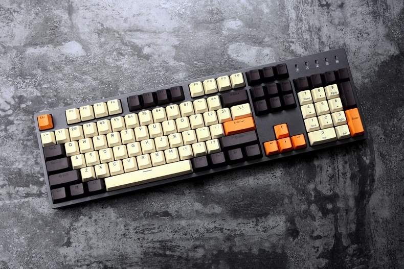 Петли pbt doubleshot keycaps oem для механической клавиатуры серый оранжевый бежевый gh60