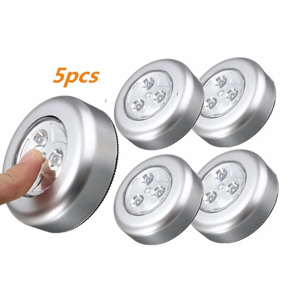 

5Pcs Novelty LED battery powered stick tap-on touc h lam light self-adhesive Led Lamp for closets/storage rooms/attics/sheds/car