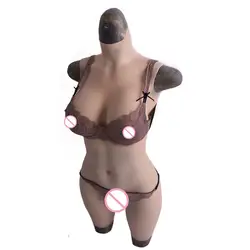Искусственные кремниевые Zentai костюм H cup формы груди для транссексуалов полный боди для трансвеститов форма идеальный S тела shemal