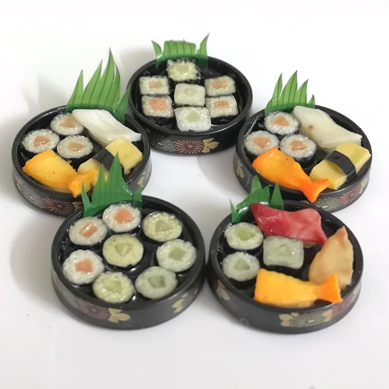 Buy 2PCS 1/6 Scale Dollhouse Miniature Food Sushi Figurine Model Doll Play