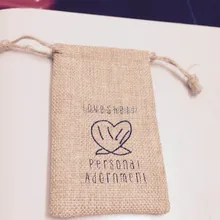 100 шт/партия джутовых/льняных подарочных мешков на шнурке для Корн/бобы/упаковки ювелирных изделий, размер быть настроен, различные цвета