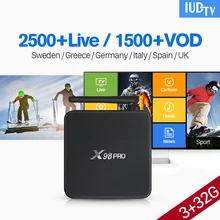 X98 PRO IPTV Europe Swedish Arabic TV Box IPTV 1 Year IUDTV Code IPTV Italia UK