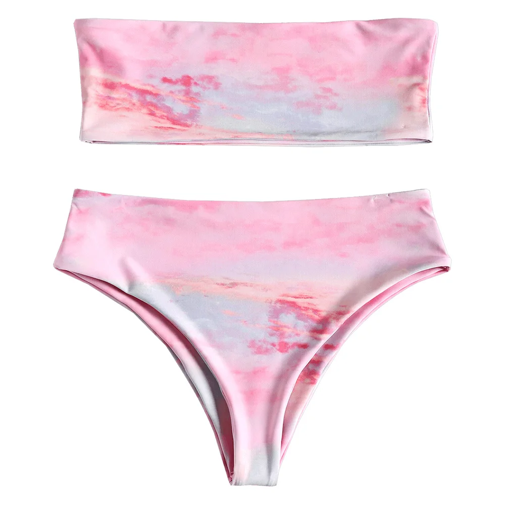 Light Pink ZAFUL без бретелек бикини Купальники Купальник пляжная одежда - Цвет: Light Pink