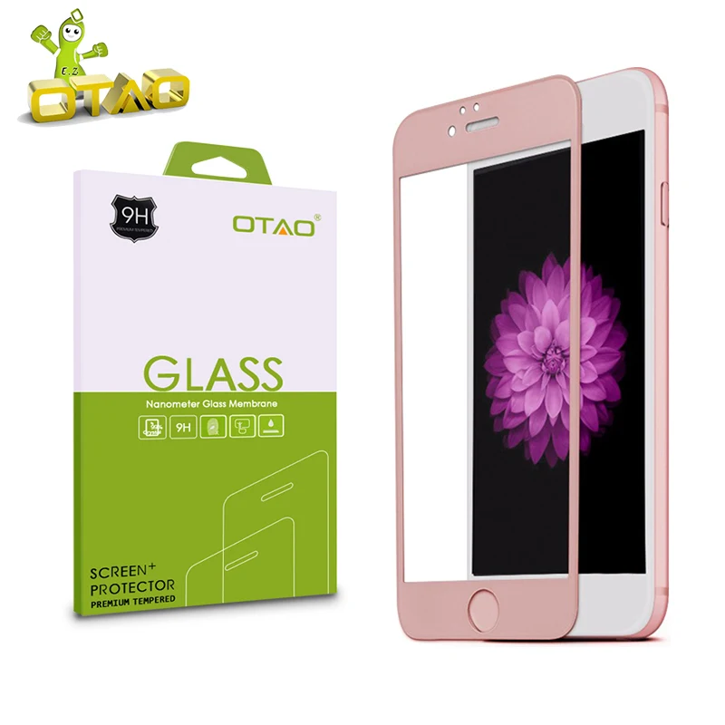  OTAO 3D Volle Abdeckung Gehärtetem Glas Screen Protector Film Für Apple iPhone 6 6S Plus 03mm 9H 3D