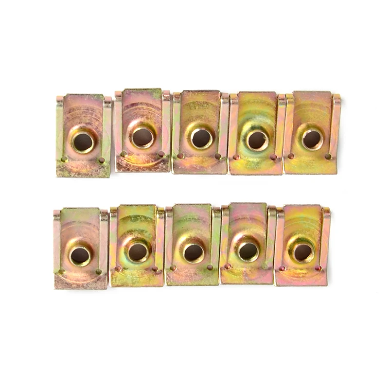 50 Uds de placa de Metal Puerta de coche Panel guardabarros U tornillo Clips de velocidad M6 loco ► Foto 3/5