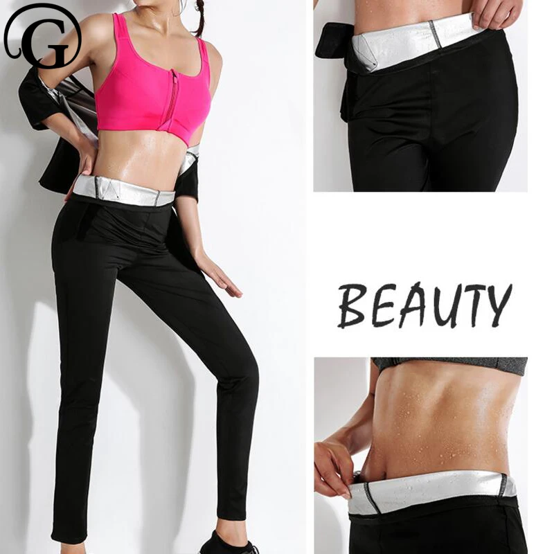 

Sauna Pants PRAYGER 4XL Women Fit Sweat Body Thermo Shaper Slimming Tummy Trimmer High Waist Trainer Thigh Trimmer Shapers