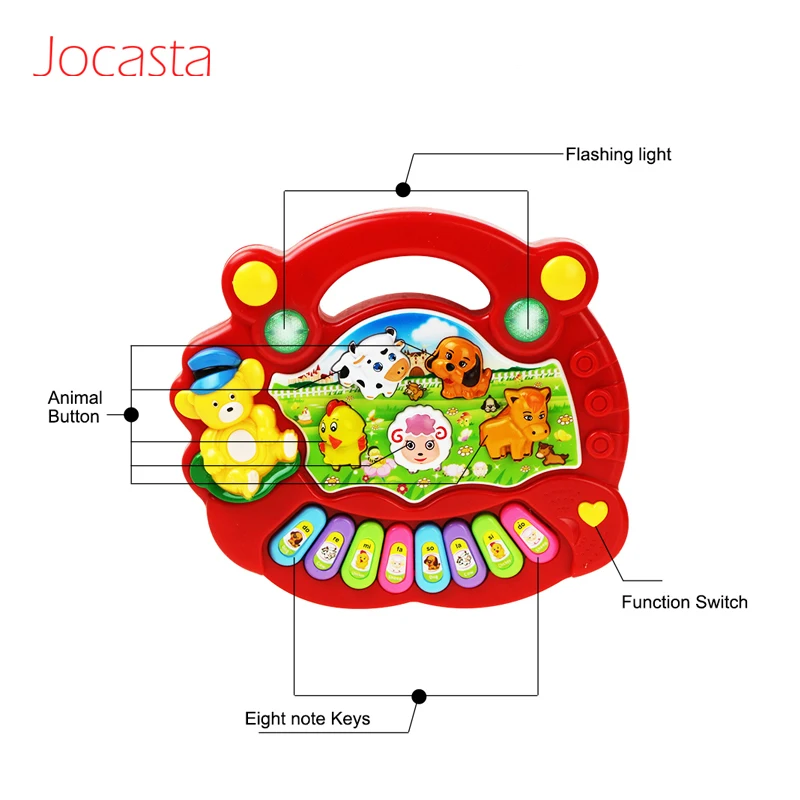 2 типа s ферма животные звук Дети Фортепиано музыкальная игрушка Музыкальные животные звучащая клавиатура пианино ребенок игровой Тип Музыкальные инструменты