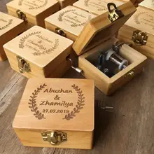 Galabeme пользовательские имя Дата логотип деревянная музыкальная шкатулка свадебные подарки для гостей baby shower подарок на день рождения свадебные сувениры и подарки